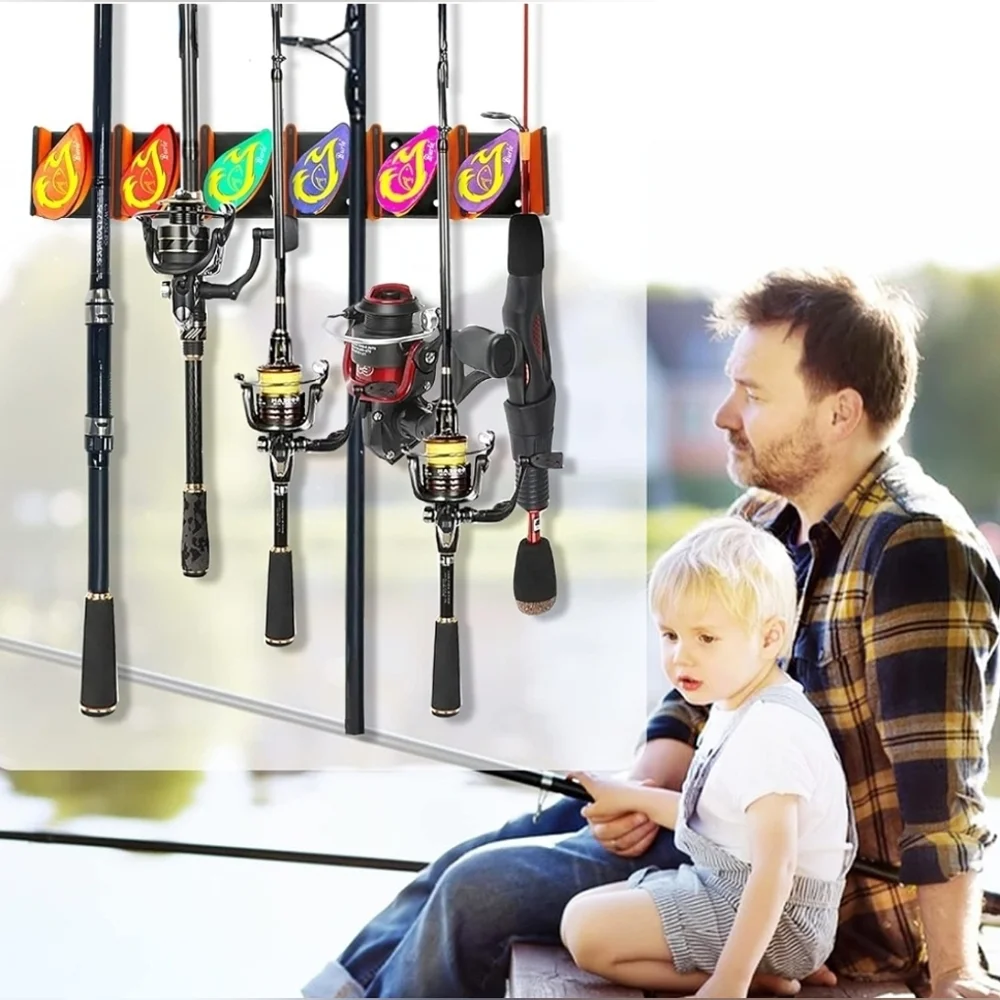 Adjustable Wall-Mounted Fishing Rod Rack - Picture 7 of 7